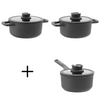 PROMO Stone+ Kookpottenset Ø 18 cm Ø 20 cm Ø 24 cm