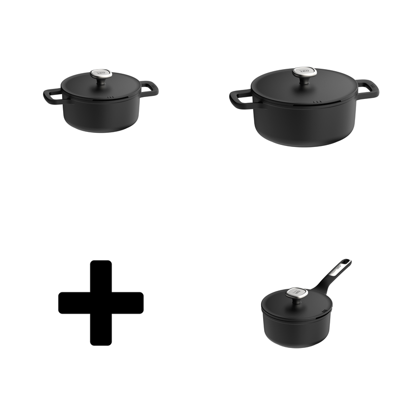 Phantom Promo – Sauspan Ø 18 cm – Kookpot Ø 20 cm – Kookpot Ø 24 cm