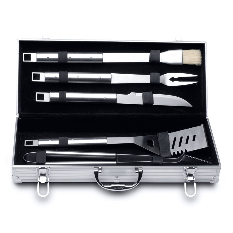 6-delige barbecueset in aluminium koffer