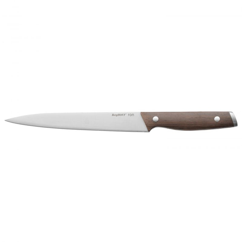 Couteau à découper avec manche en bois foncé 20 cm