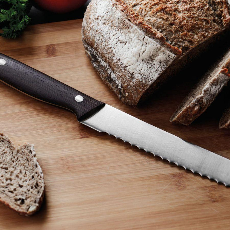 Couteau à pain avec manche en bois foncé 20 cm – BergHOFF Belgium BV